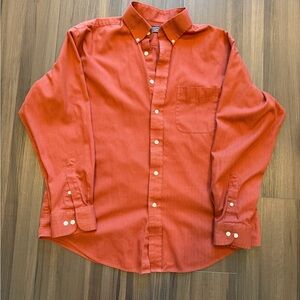 Roundtree & Yorke Men's Casual Brick Button-Down Shirt